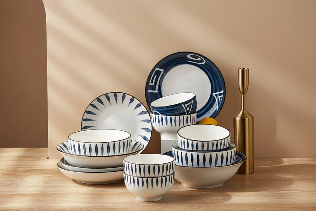 Blue Porcelain Dinnerware Set