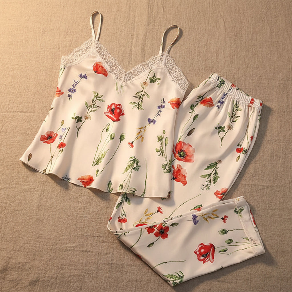 Silk Camisole Trouser Set