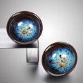 Glazed Porcelain Teacup Set