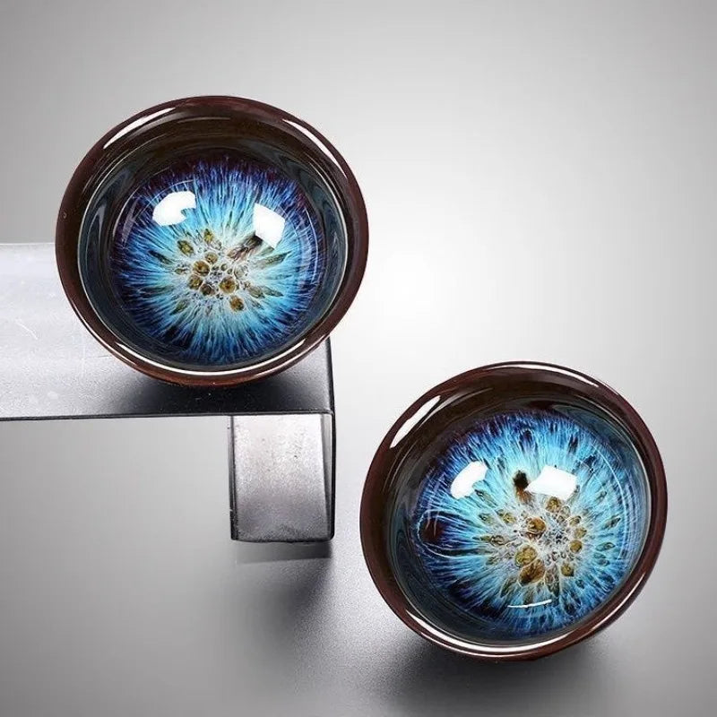 Glazed Porcelain Teacup Set
