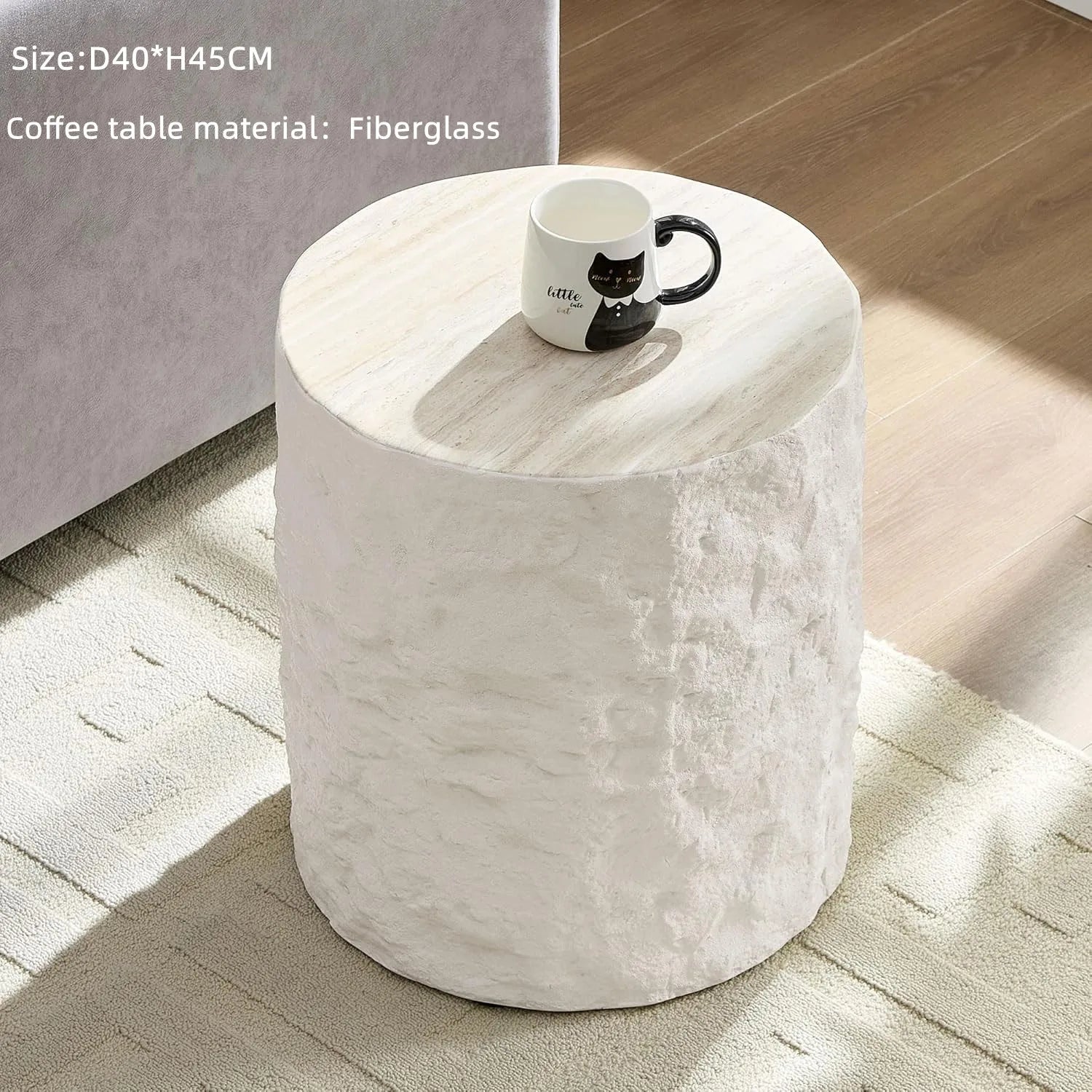 Fiberglass Drum Coffee Table
