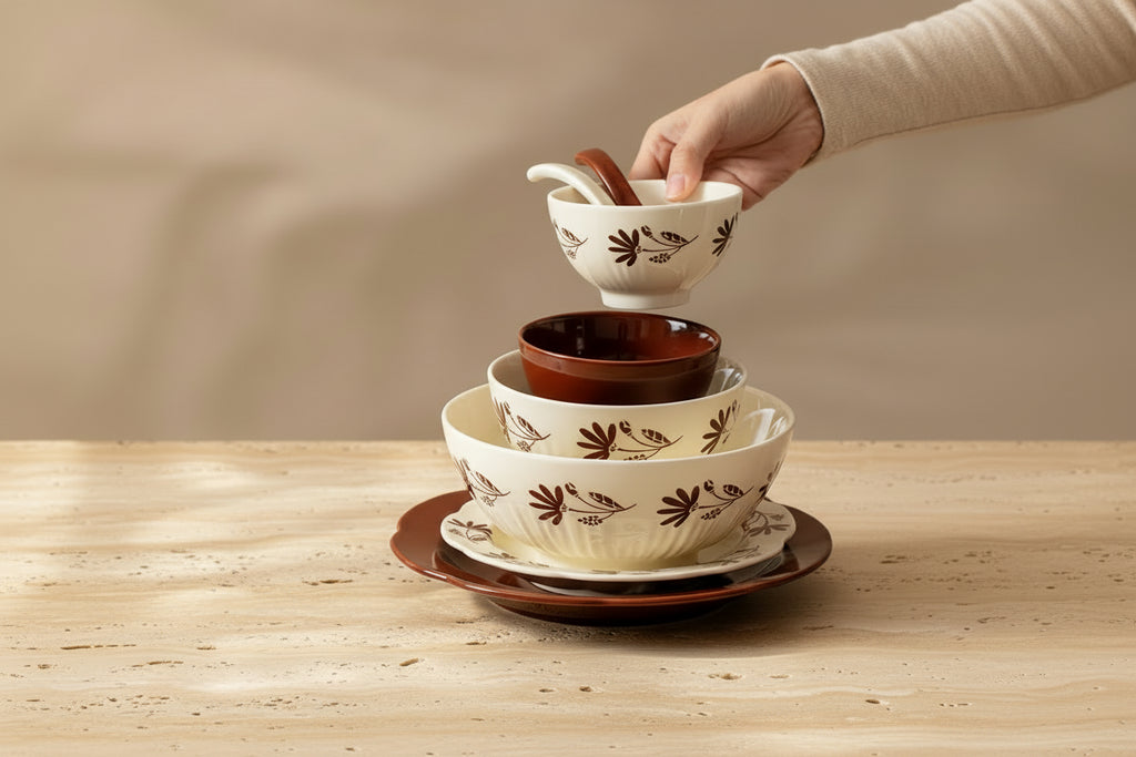 Floral Porcelain Tableware Set