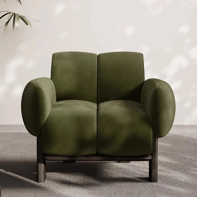 Cushioned Rubberwood Chair