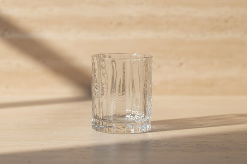 Bark-Textured Crystal Glass