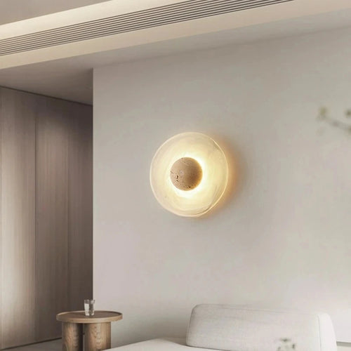 Circular Stone Sconce