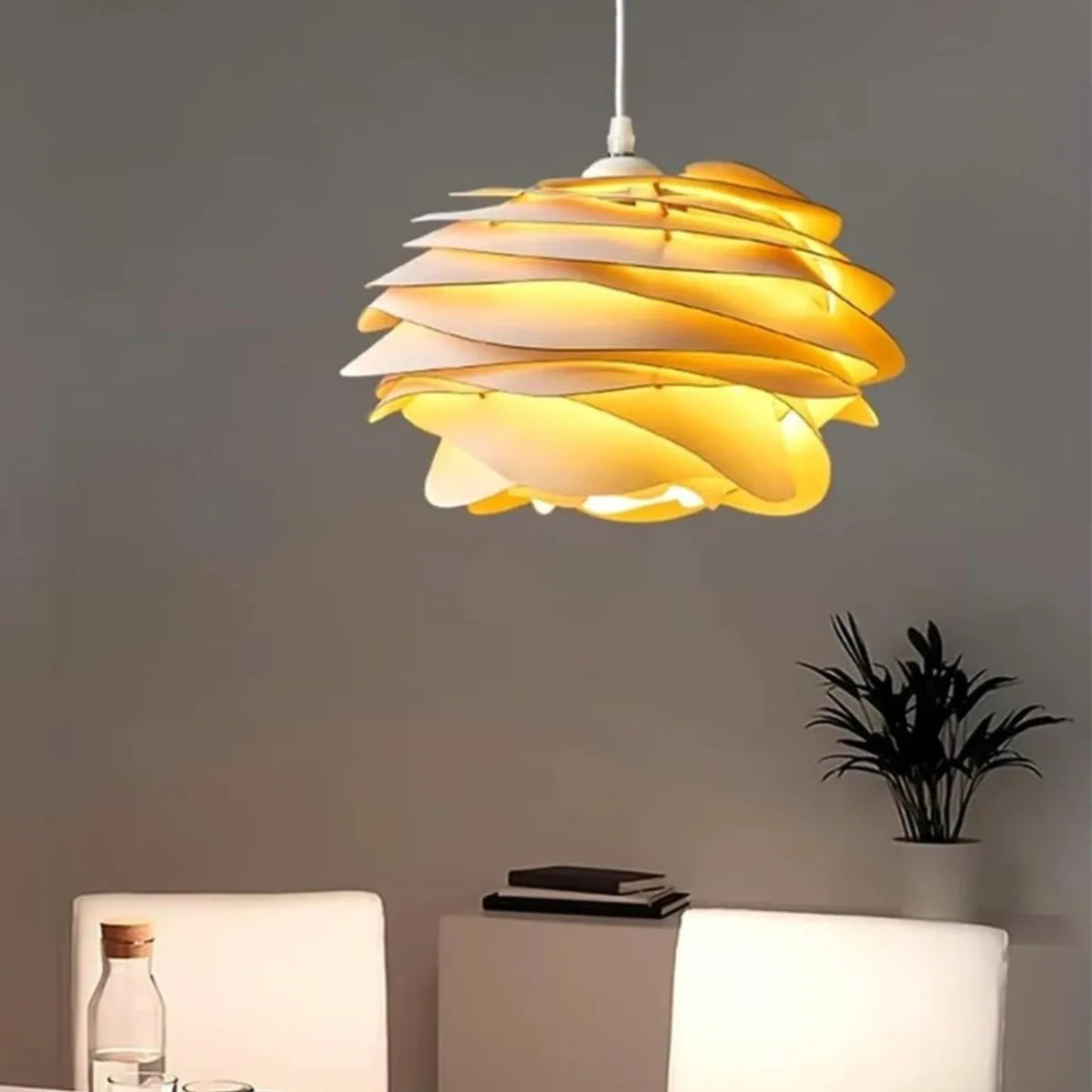 Petal Wood Pendant Light