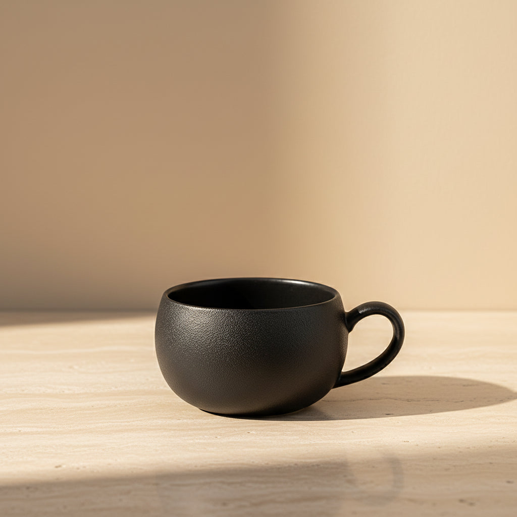 Hand-Painted Ceramic Cup & Saucer