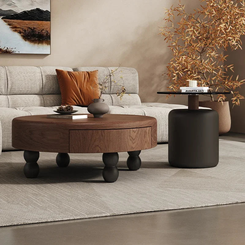 Glass Top Ball Leg Table
