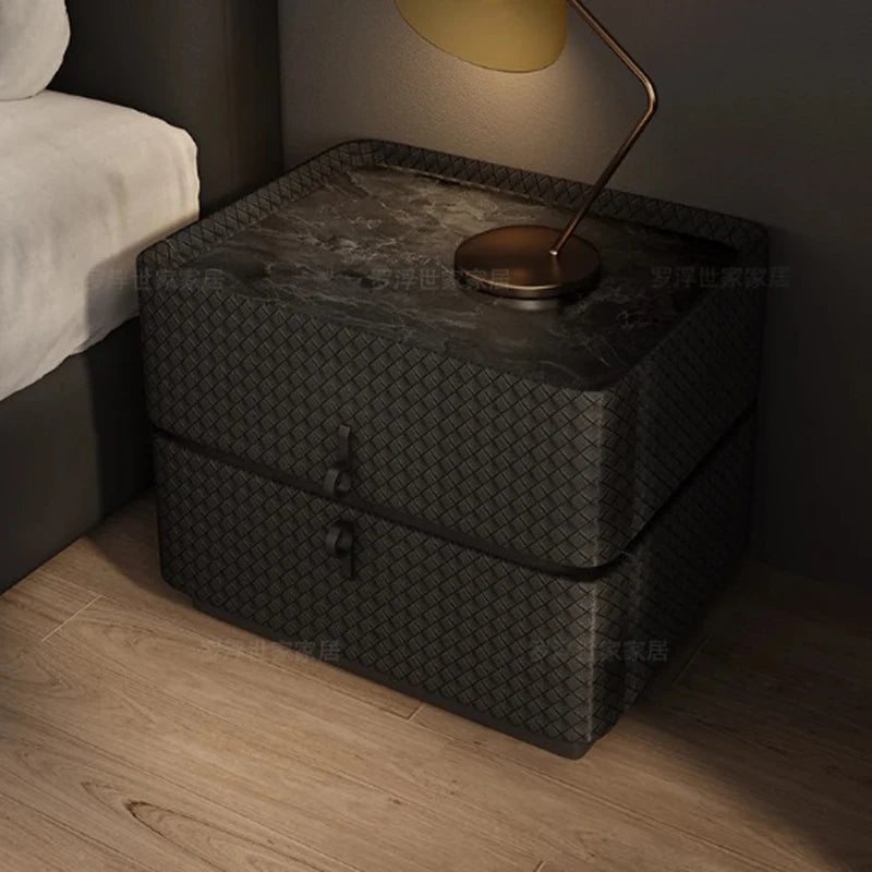 Stone Top Bedside Table