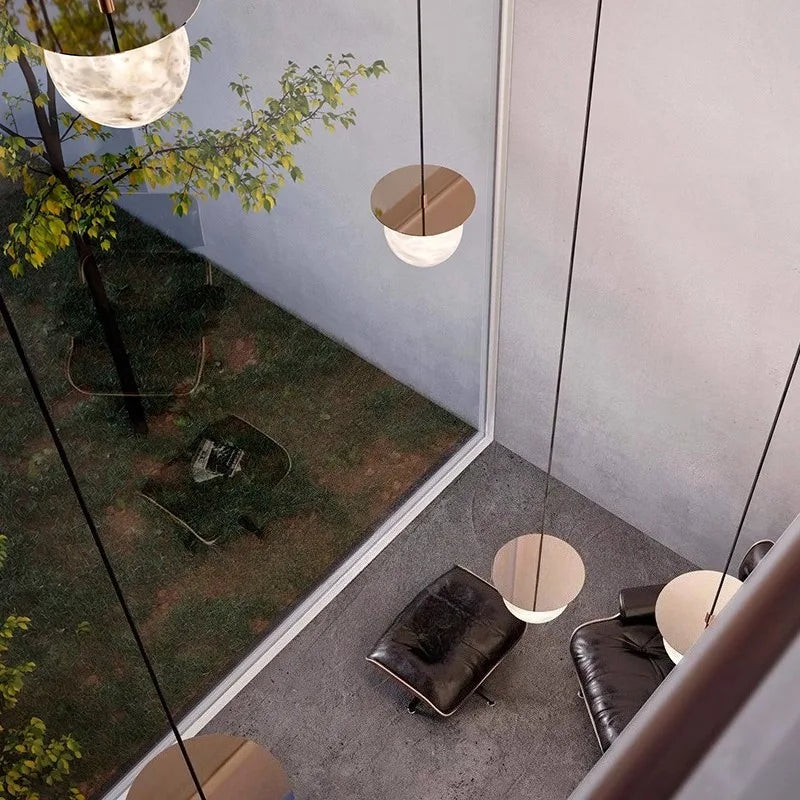 Spherical Brass Pendant