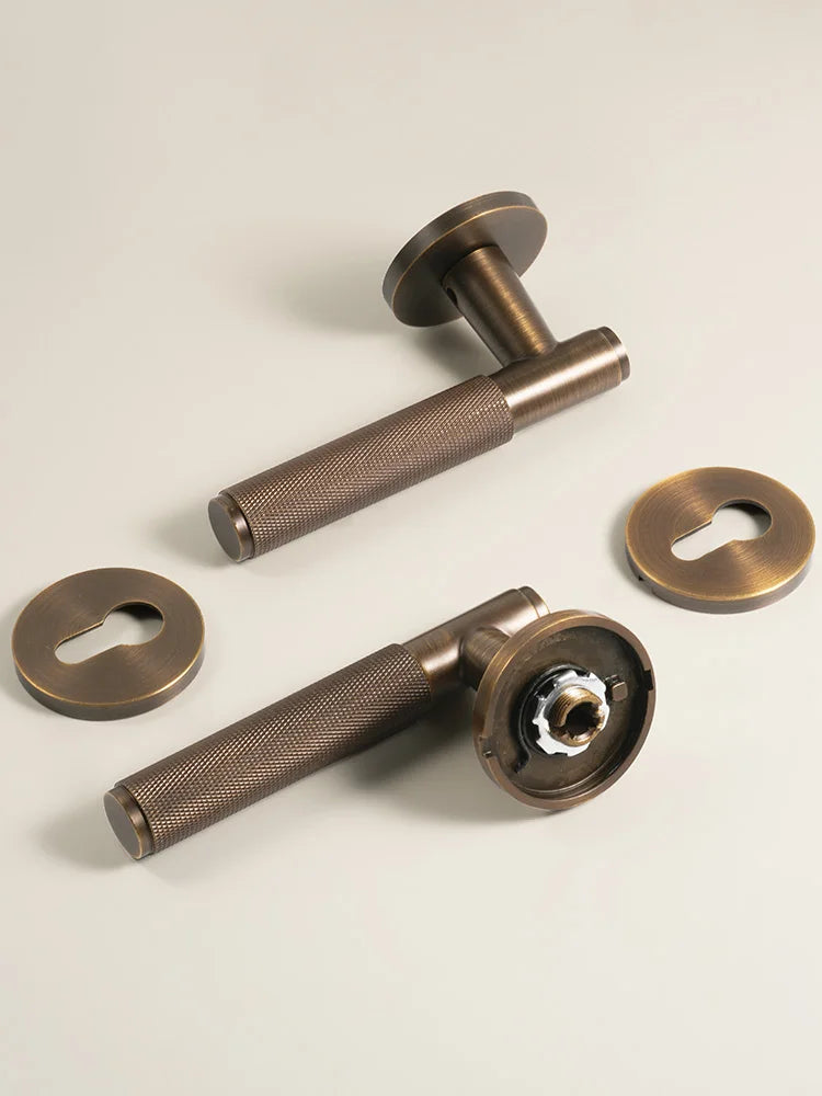Knurled Brass Door Knob