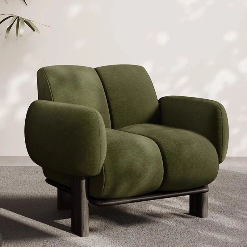 Cushioned Rubberwood Chair
