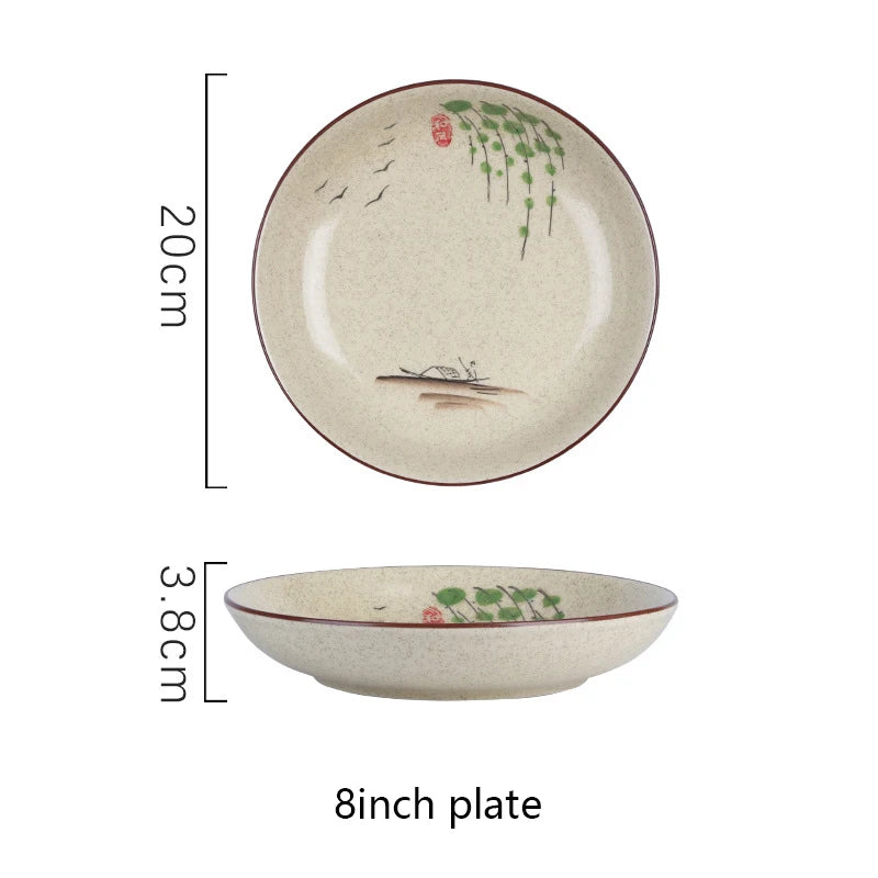 Floral Porcelain Serving Plate