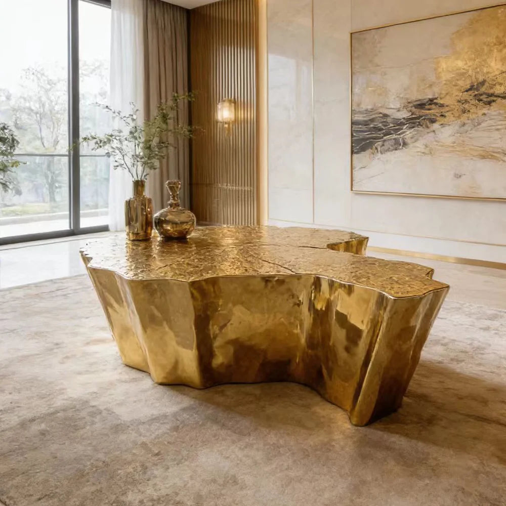 Sculptural Metal Coffee Table