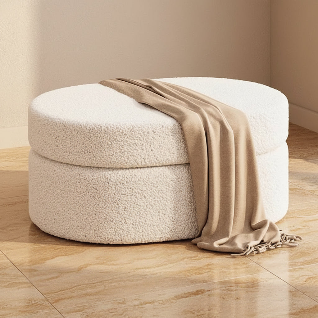 Cushioned Storage Ottoman