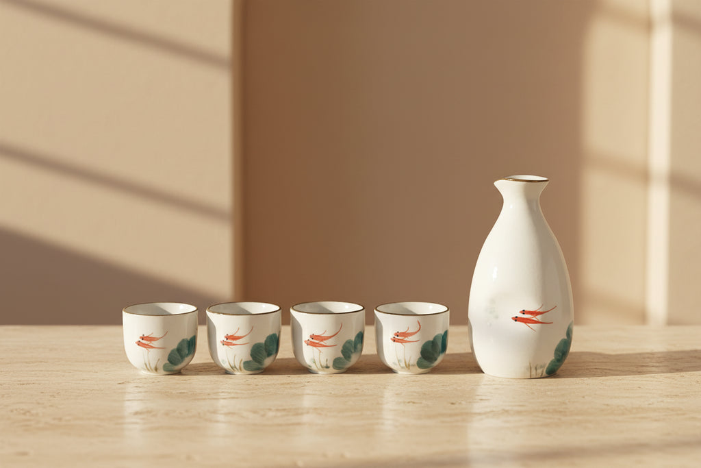 Goldfish Ceramic Sake Set