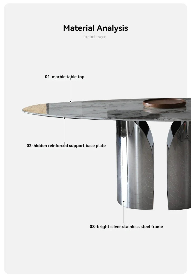Oval Marble Dining Table