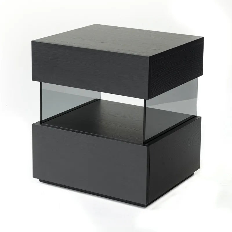 Wood Nightstand with Induction Light