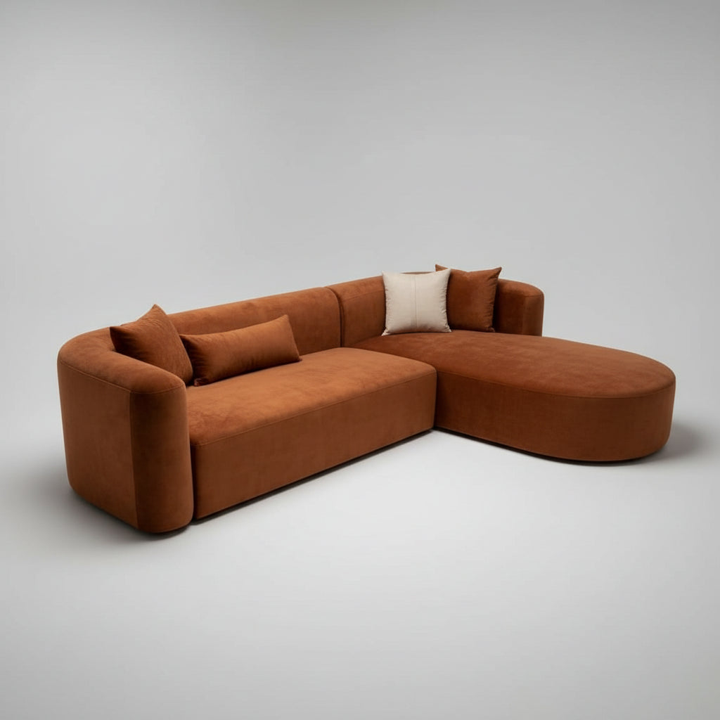 Velvet Chaise Sectional