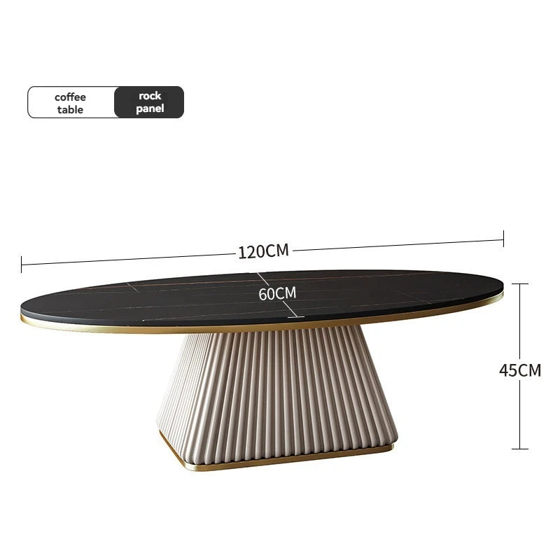 Oval Stone Coffee Table