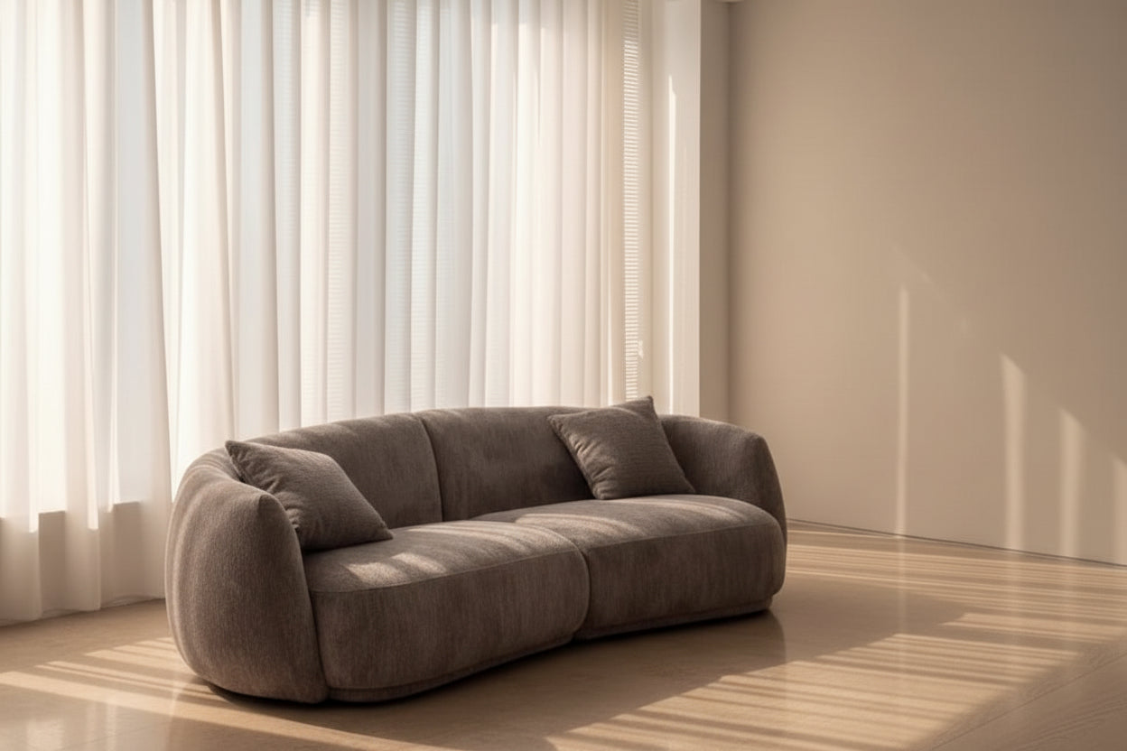 Curved Velvet Arc Sofa