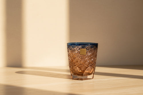 Blue Daisy Crystal Glass