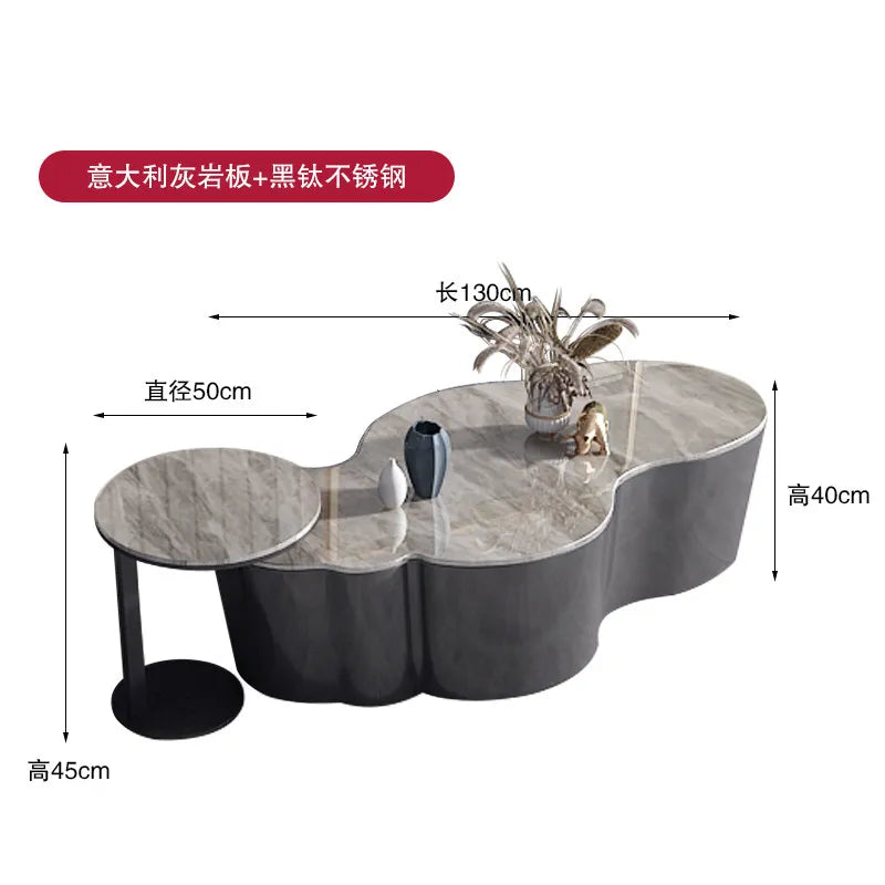 Organizer Industrial Coffee Table Metal Designer Aesthetic Unique Space Saving Side Table Clear Modern Meubles Salon Furniture