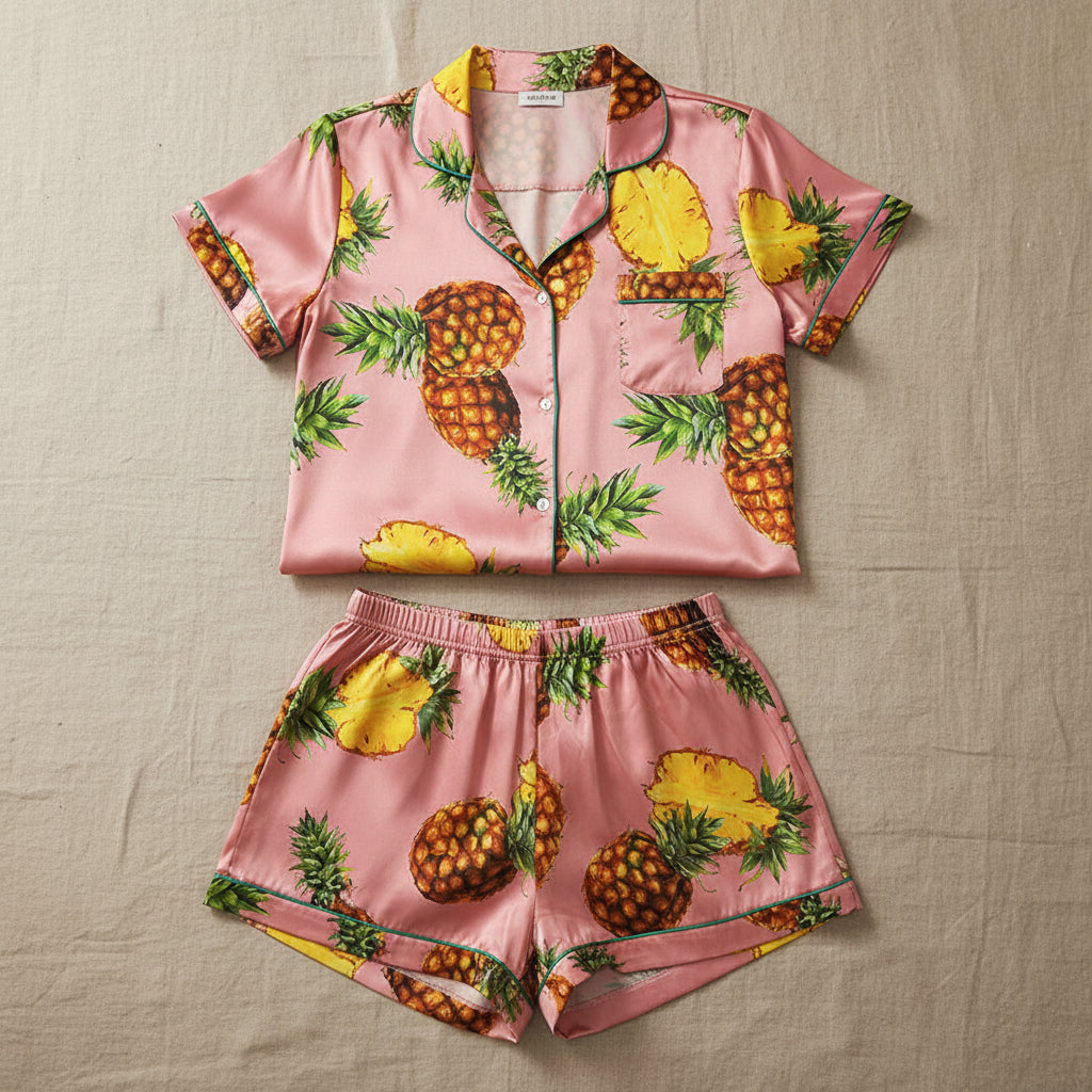 Silk Long-Sleeve Two-Way Set