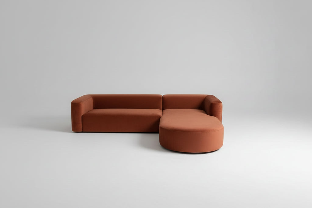 Velvet Chaise Sectional