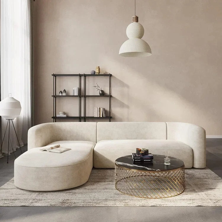 Velvet Chaise Sectional