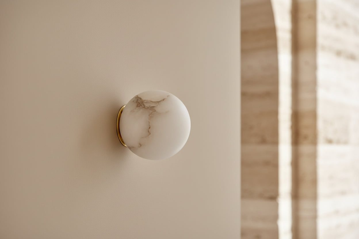 Marble Ball Copper Wall Sconce