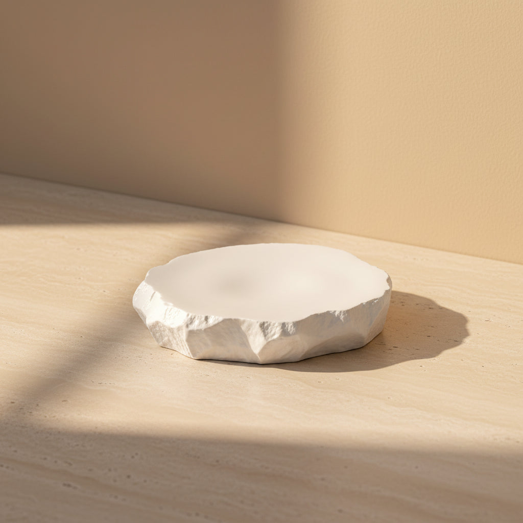 Organic White Ceramic Plate