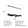Rotatable Black Linear Chandelier
