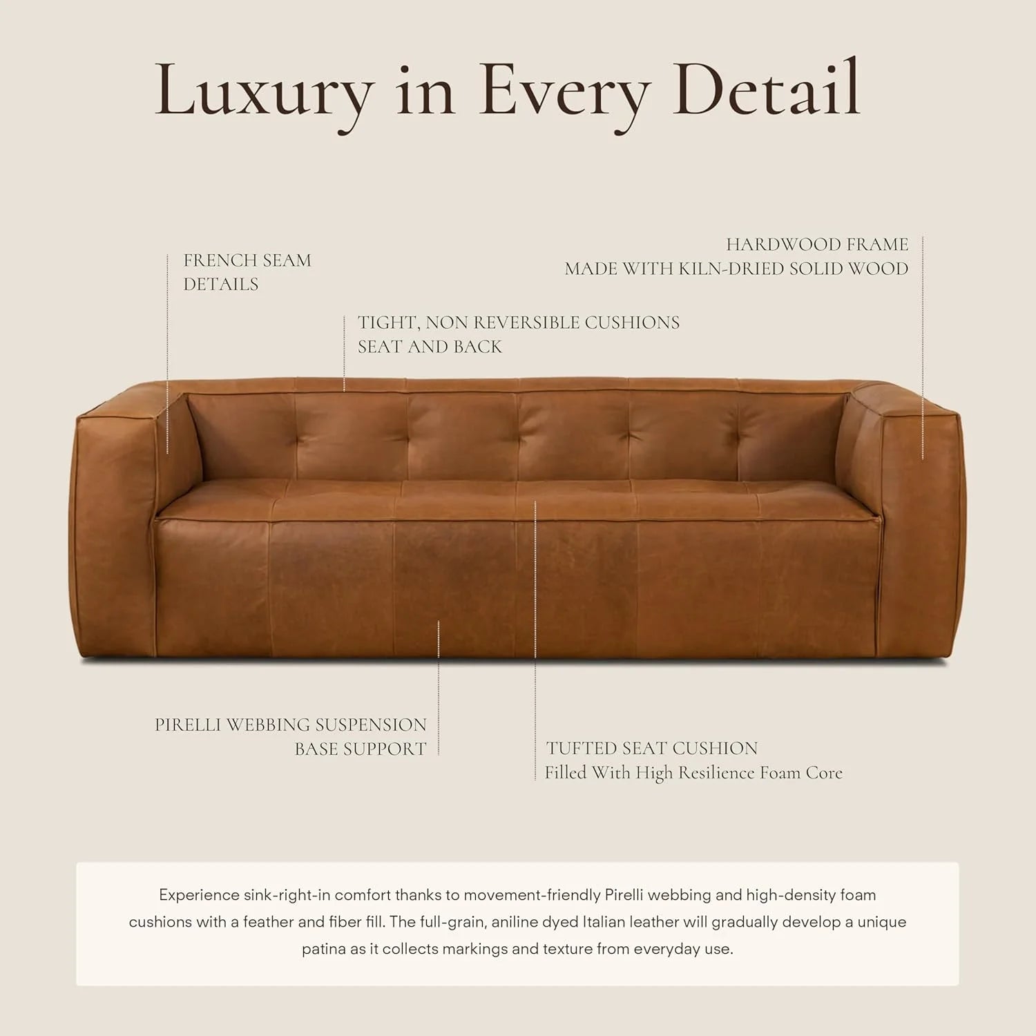 Genuine Leather Sofa
