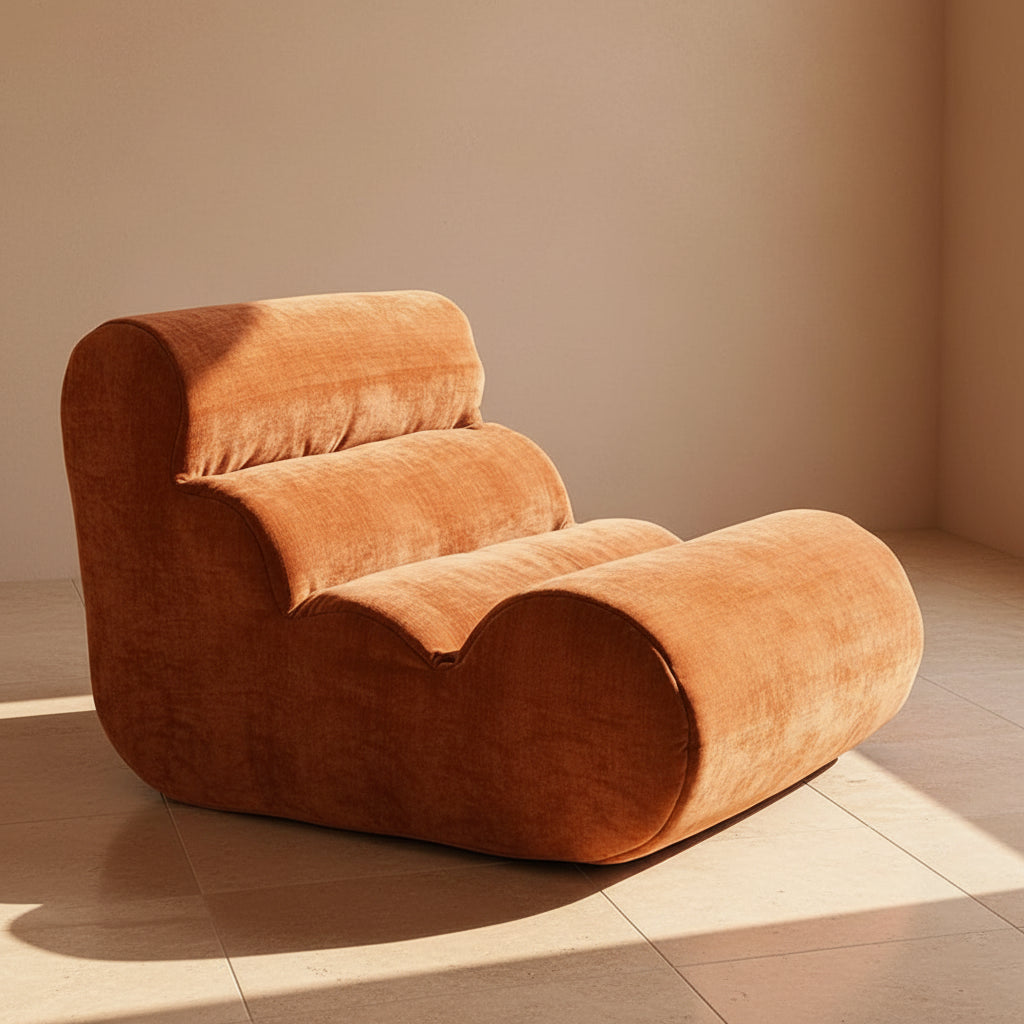 Curved Velvet Lounge Sofa