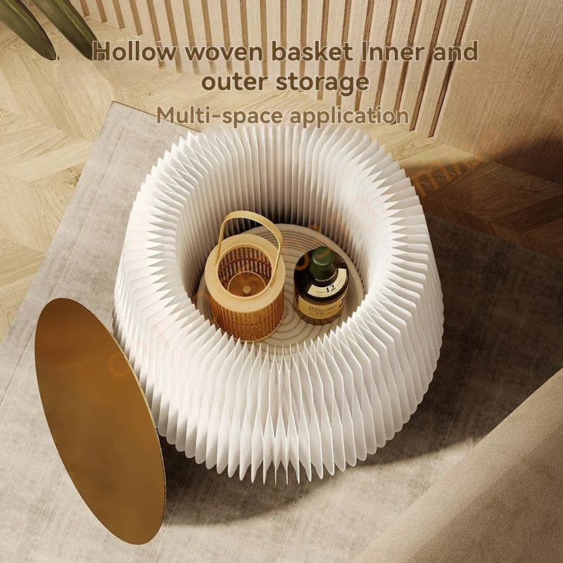 Kraft Paper Drum Accent Table