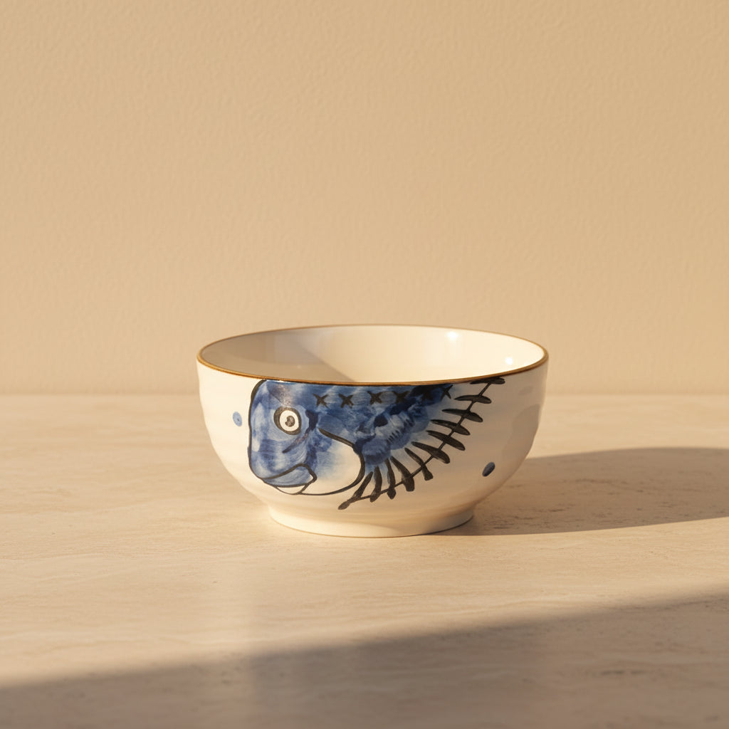 Glazed Porcelain Serving Bowl