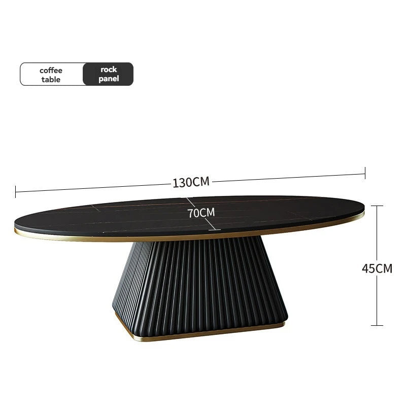 Oval Stone Coffee Table