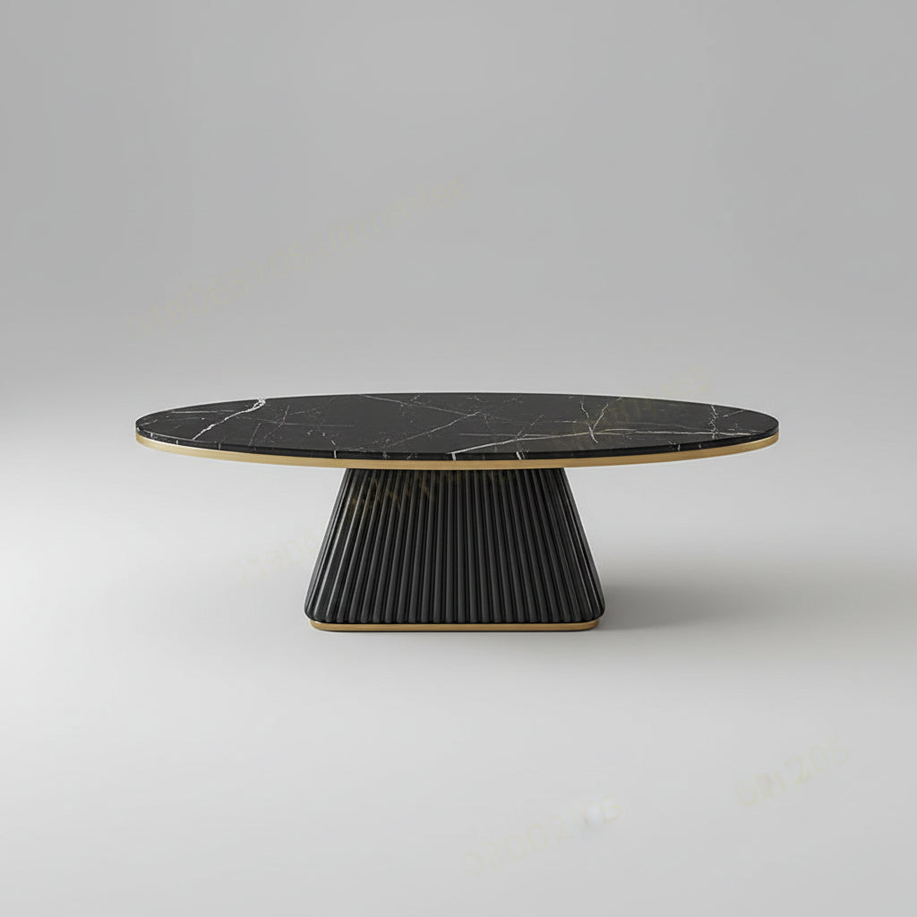 Oval Stone Coffee Table