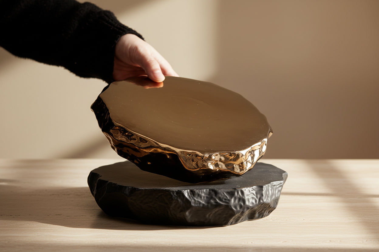 Organic White Ceramic Plate