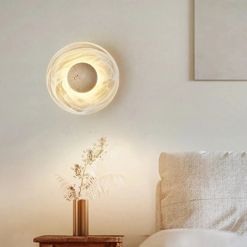 Circular Stone Sconce