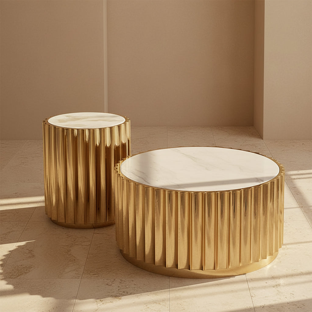 Marble Stainless Coffee Table
