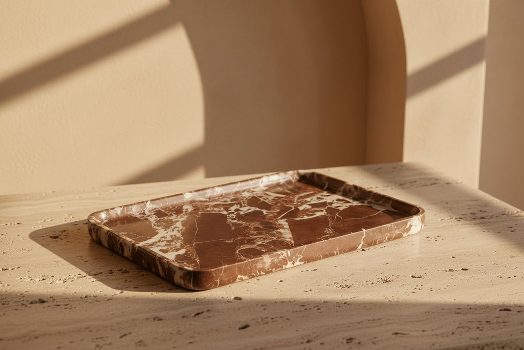 Blush Marble Vanity Tray