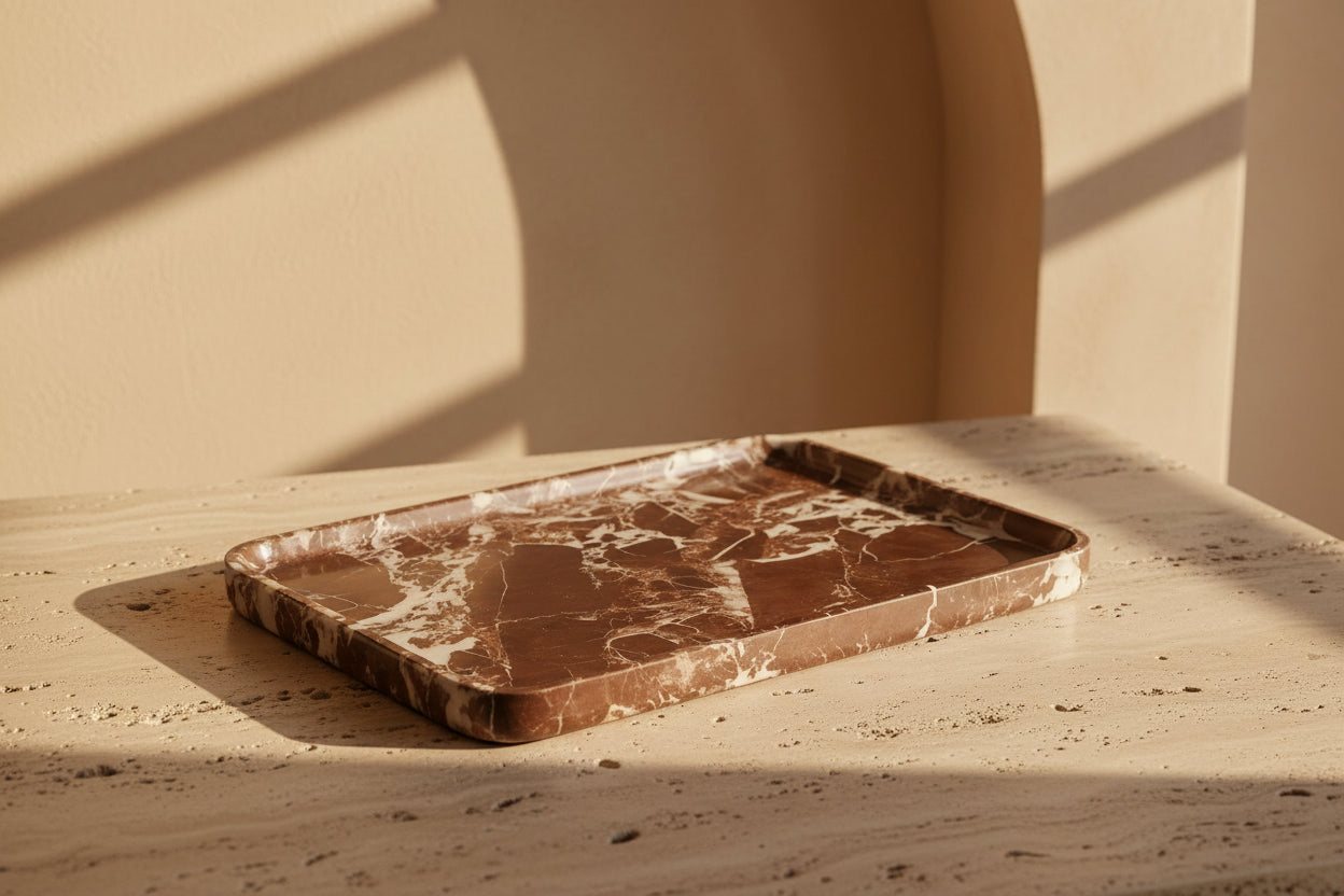 Blush Marble Vanity Tray