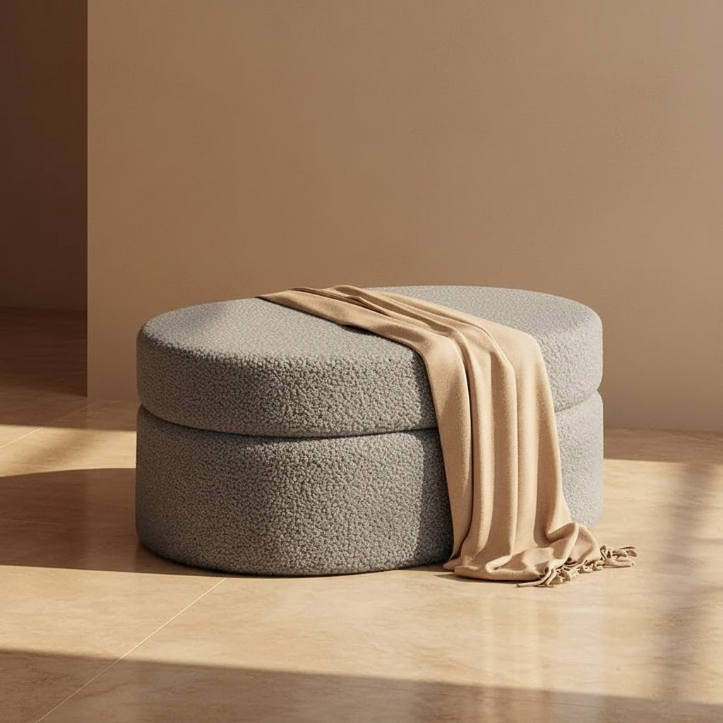 Cushioned Storage Ottoman