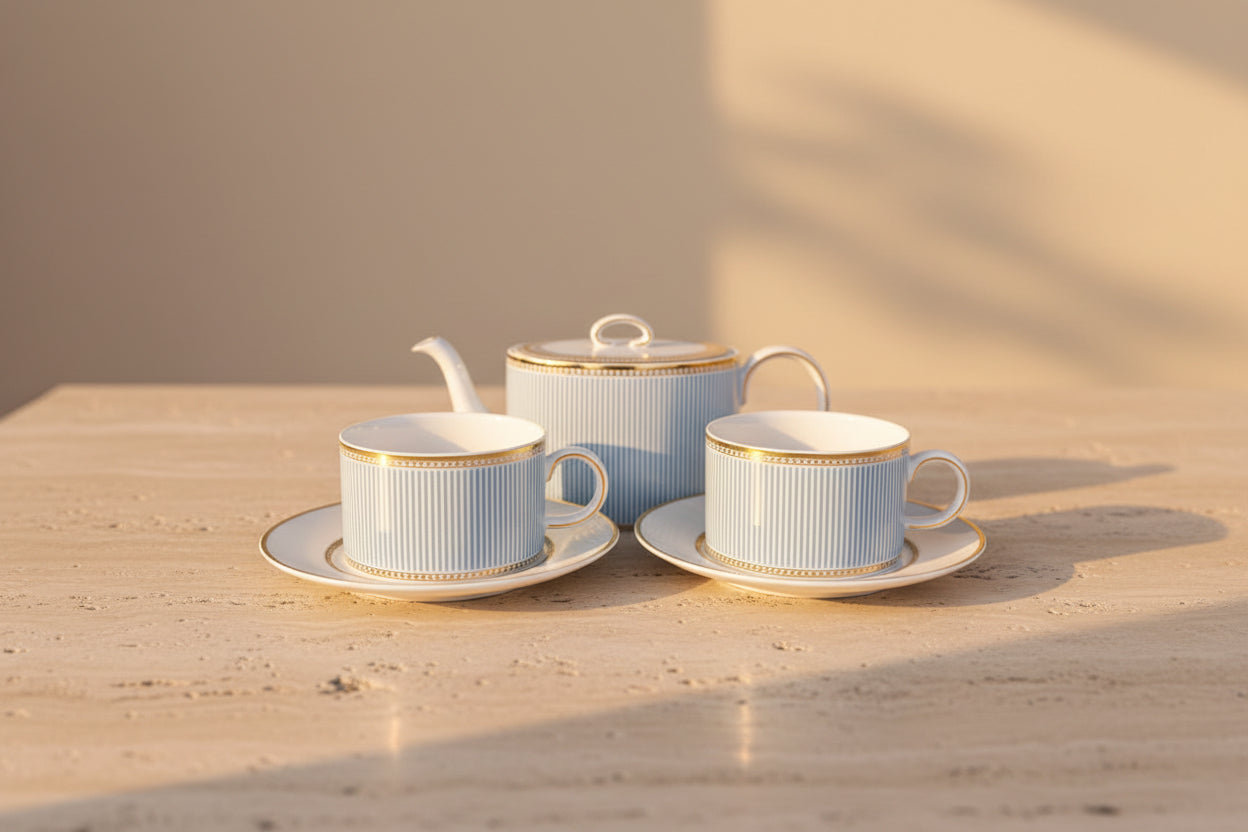 Hand-Painted Porcelain Tea Set