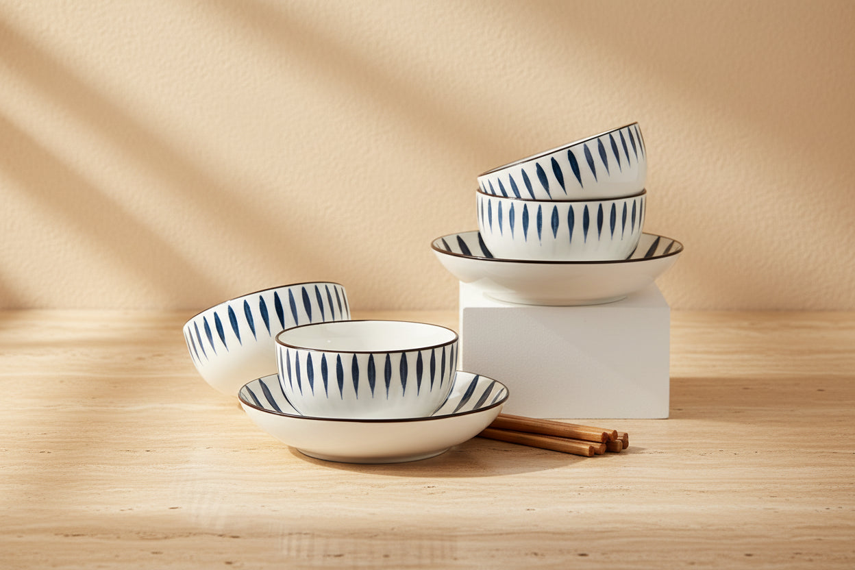 Blue Porcelain Dinnerware Set