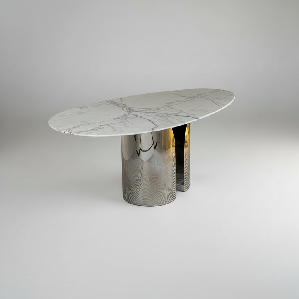 Oval Marble Dining Table