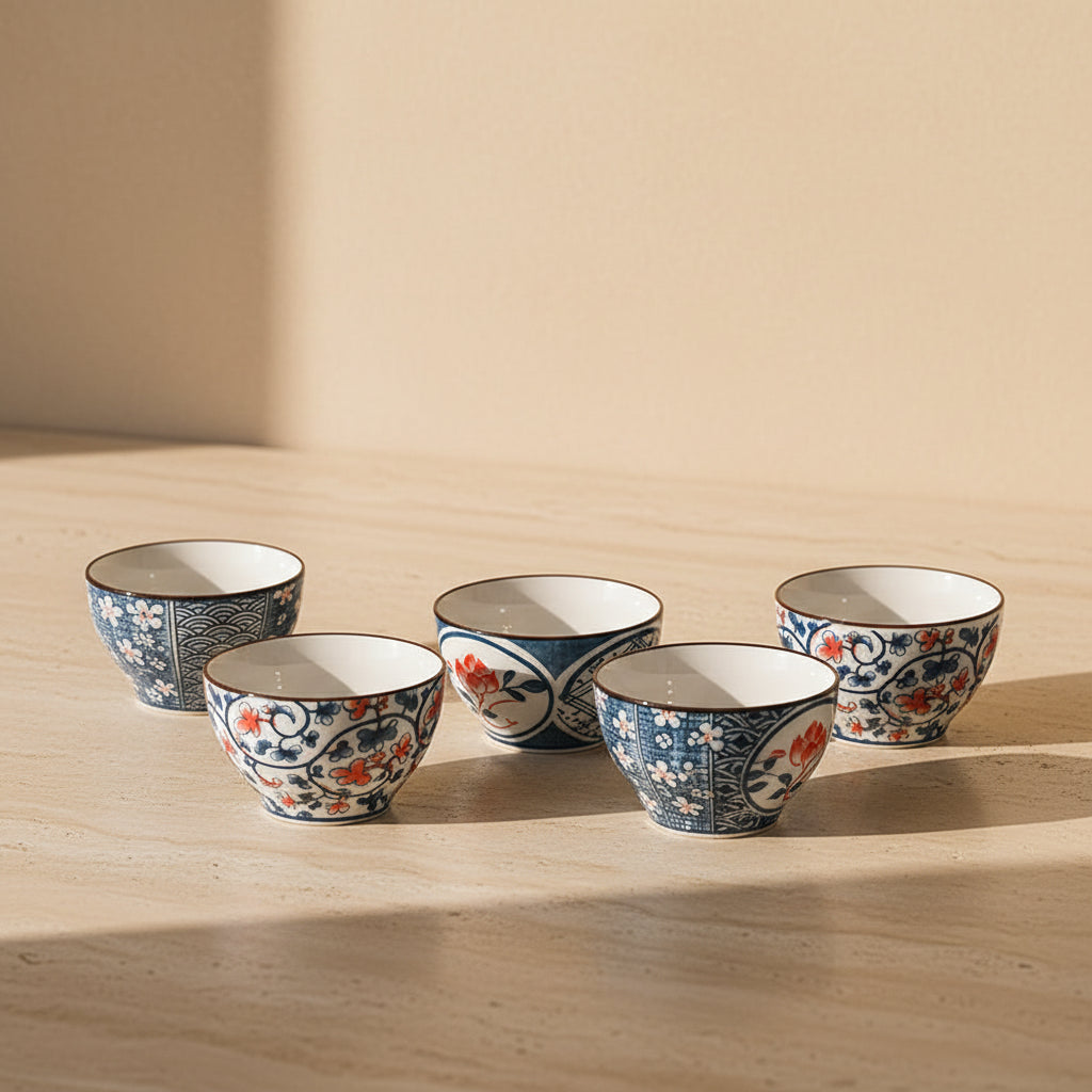 Floral Ceramic Bowl Set