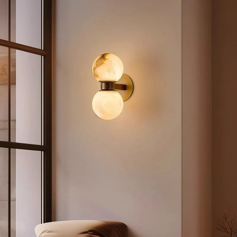 Brass Globe Sconce